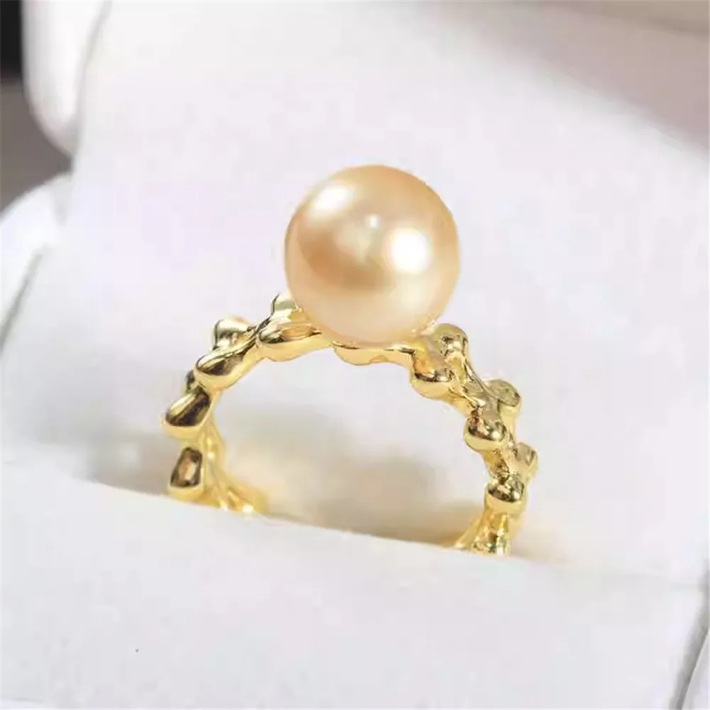 Solid S925 Sterling Silver Pearl Ring Settings Findings & Accessories - for Jewelry Making Bulk Wholesale Craft Supplies 8-12mm