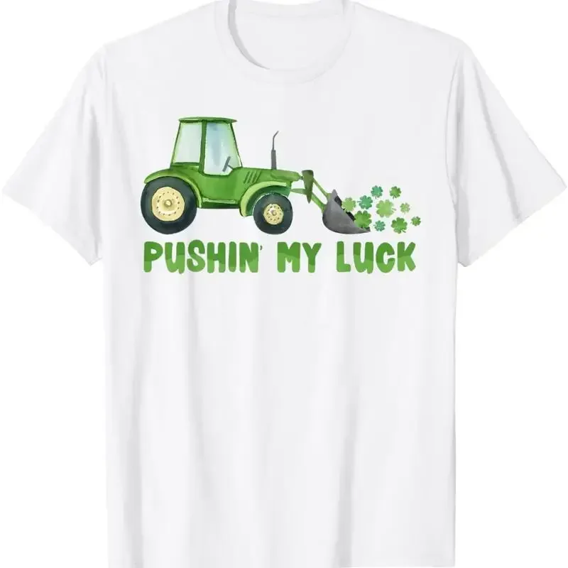 Pushing My Luck Tractor Truck St Patricks Day Toddler Boys T Shirt