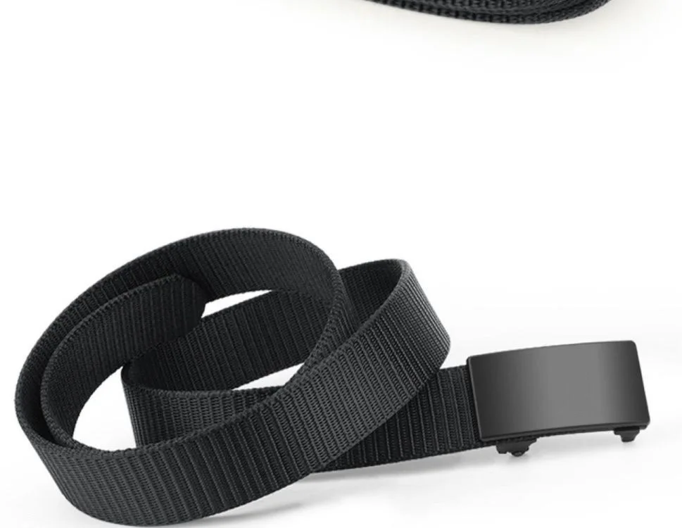 Automatischer Metallschnallen-Golfgürtel aus Canvas, gewebter Nylon-Freizeitgürtel für Herren, taktischer Gürtel für Outdoor-Sport, atmungsaktiver Jeans- und Hosen-Gürtel – Detail 14
