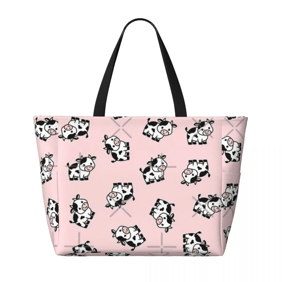 Cow Beach Travel Bag, Tote Bag Holiday Practical Travel Birthday Gift Multi-Style Pattern