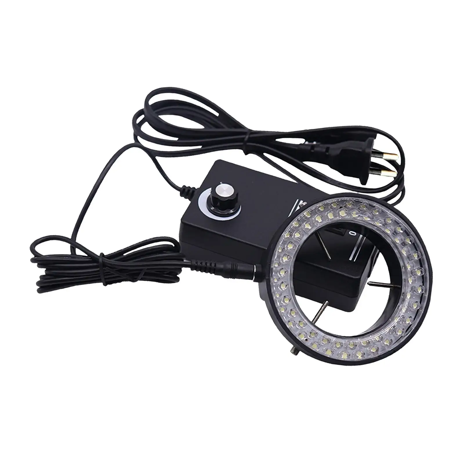 Microscope Ring Light Illuminator Kit 60 Leds Power Adapter Adjustable Intensity for Electrical Testing