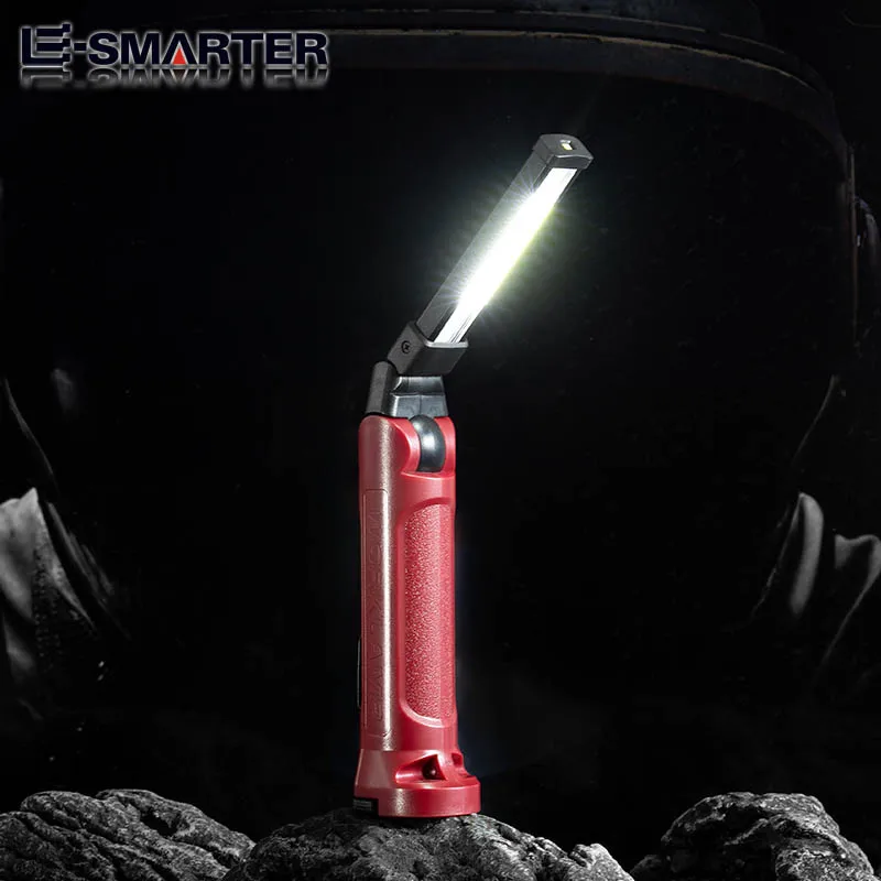 

Светодиодный рабочий фонарь COB, перезаряжаемый складной фонарик, портативная лампа для кемпинга, ремонта автомобилей, с магнитным крючком для подвешивания