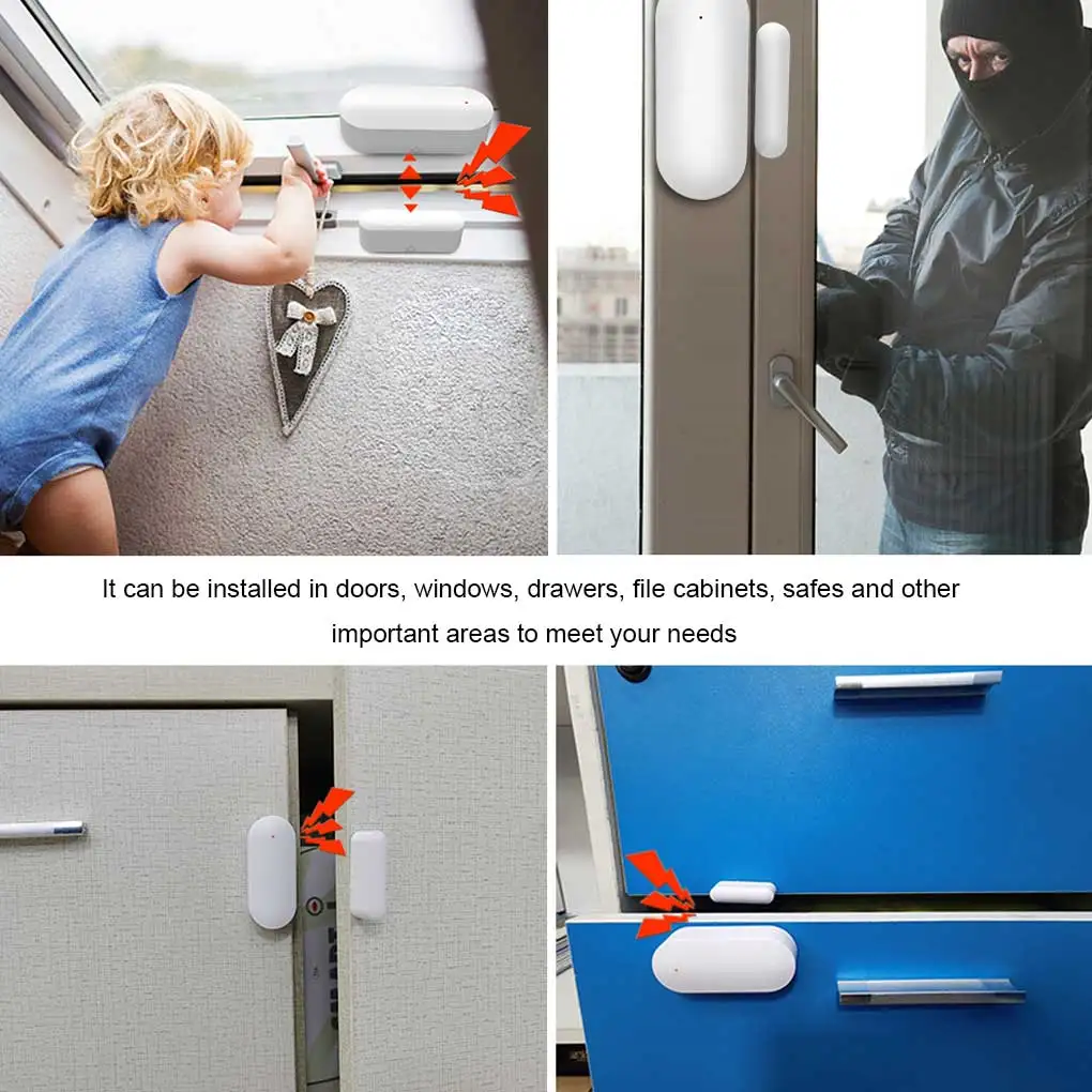 ワイヤレス窓警報器 オフィスドアセキュリティシステム センサーアクセサリ
