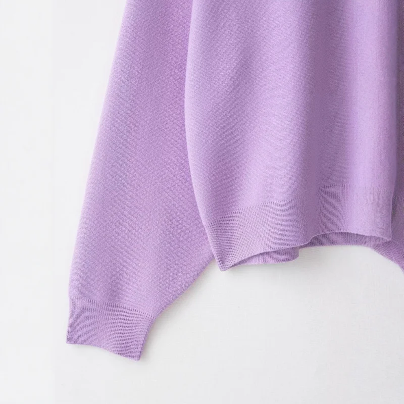 Pull tricoté à col rond pour femmes, couleur unie, coupe ample, polyvalent, décontracté, haut tendance, nouvelle collection