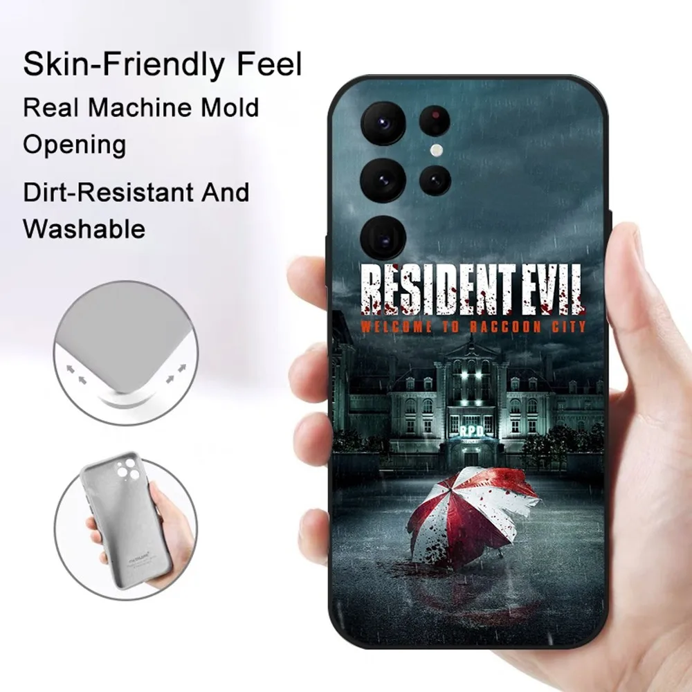 R-RESIDENT GAME EVILS Phone Case Samsung S series s20 s21 s22 s23 s24 FE Plus Ultra TPU Soft to Skin-friendly case