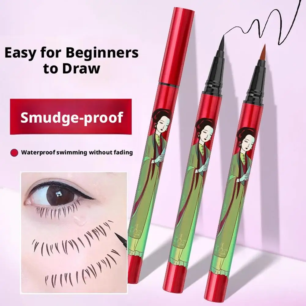 Klassisches chinesisches Design, Eyeliner im nationalen Stil, langlebig, verschmiert nicht, professioneller, wasserfester, schweißfester, schwarzbrauner Eyeliner-Stift