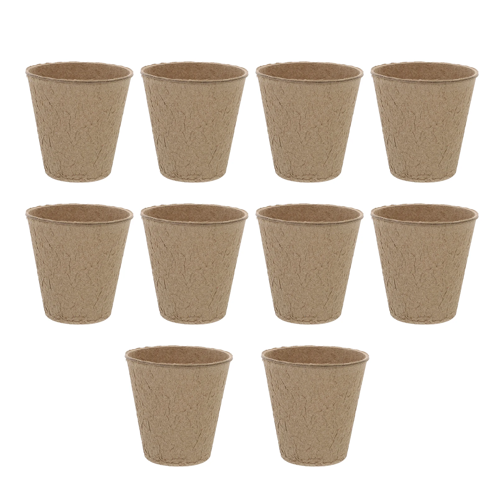 

10pcs Paper Flowerpot Plant Container Durable Material Garden Nursery Cup Bonsai Disposable Planter Pot Flower