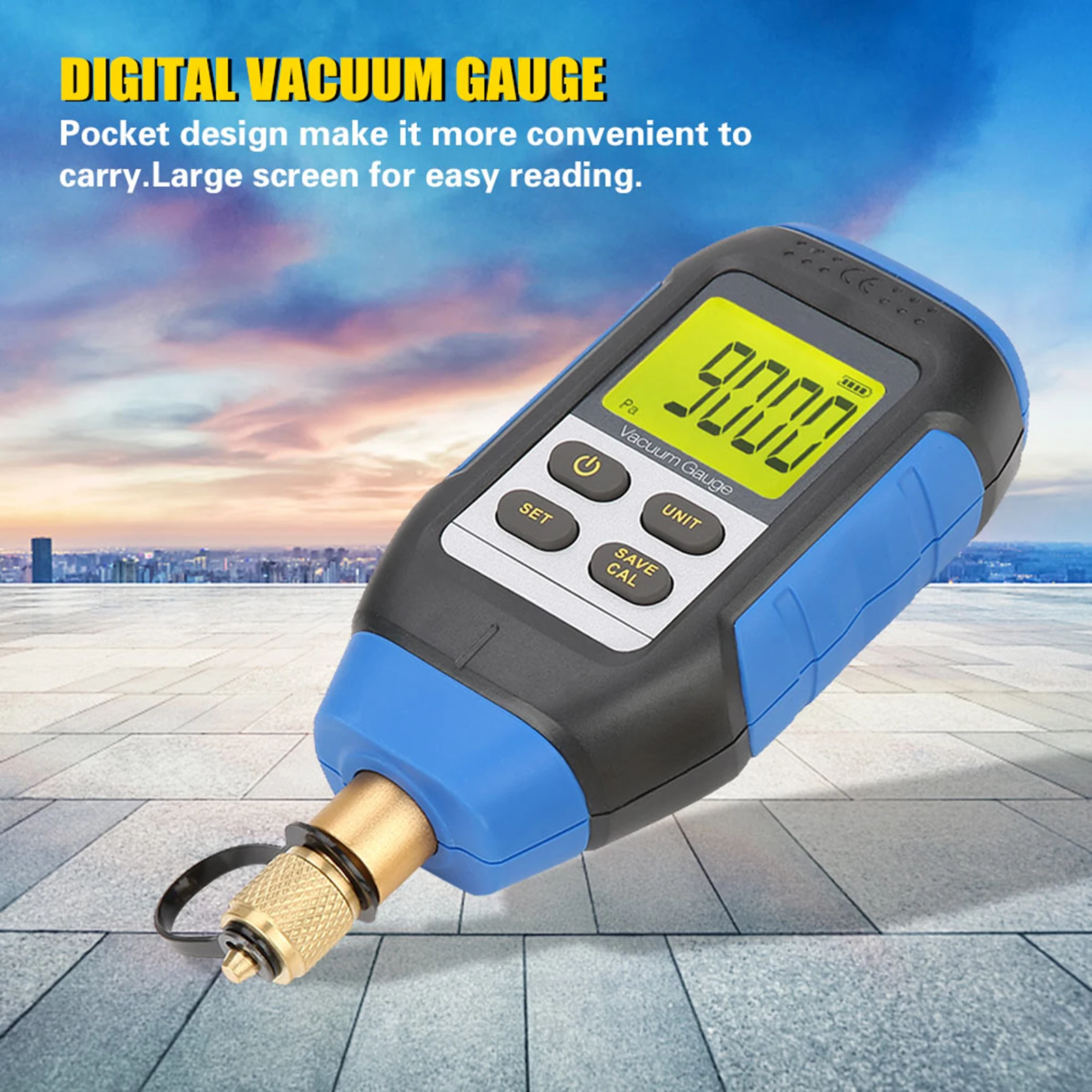 

High Precision Digital Vacuum Gauge Vacuum Gauge VMV-1 High Precision Digital Vacuum Gauge for Atmospheric Environment 0-50°C