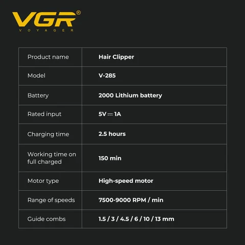 Триммер для волос VGR V-285 - мощный и стильный — изображение продукта
