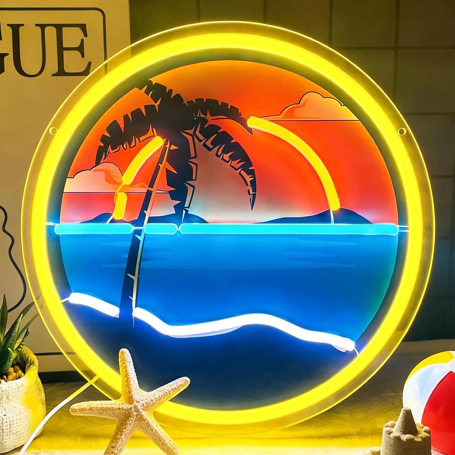 

Неоновая вывеска «Тропическая пальма» с питанием от USB, светодиодный светильник «Кокосовая пальма» для вечеринок, игровых комнат, спален, декоративный подарок