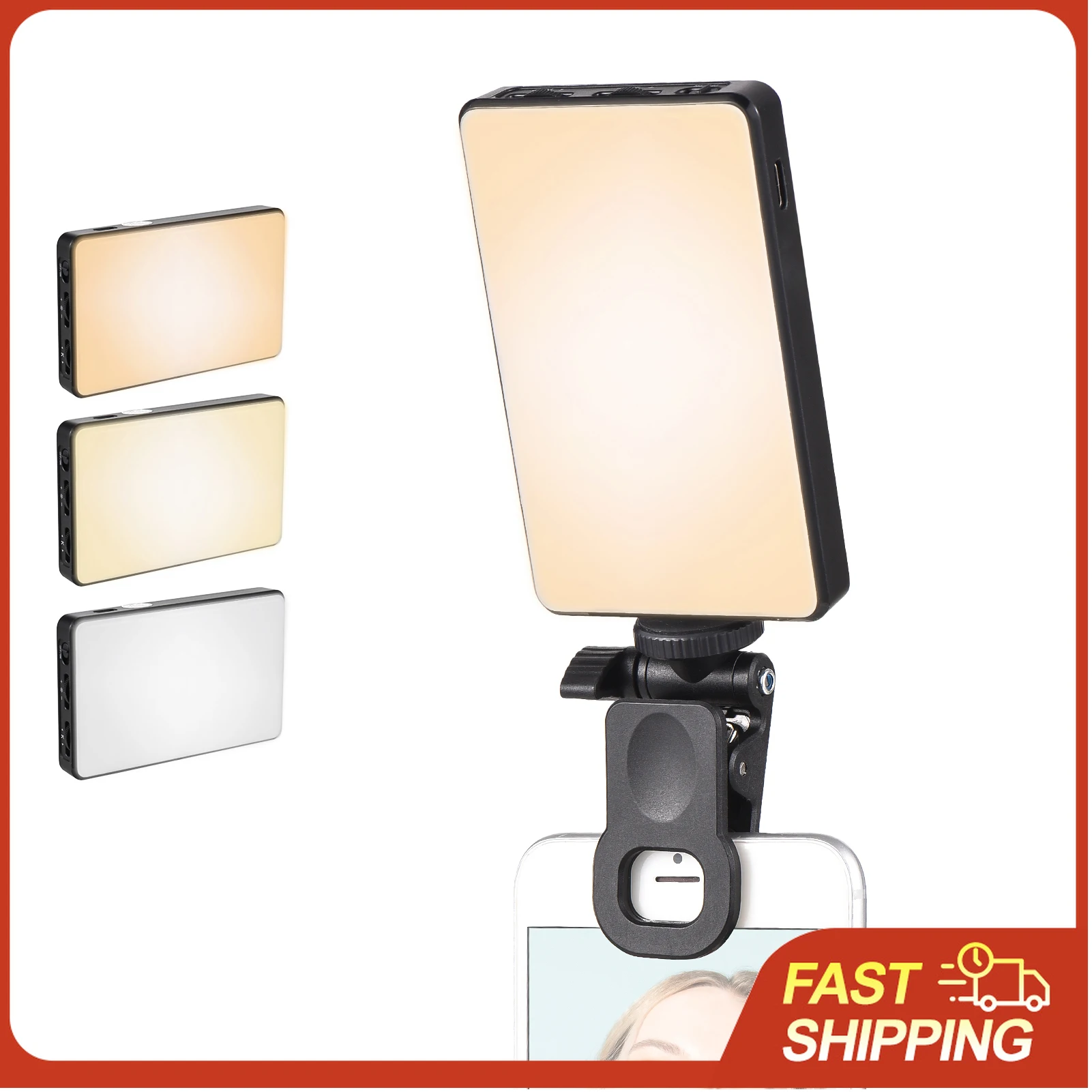 

Mini Clip-on Mobile Phone LED Light Selfie Light 120 LED 2500K-9000K W/ Battery for iPhone Samsung Huawei Xiaomi Smartphones