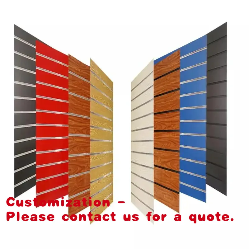 

Customize.Cheap Price 15-18mm Melamine Faced Slat Wall Panel First Class Slatwalls Waterproof Slotted Groove Mdf Board