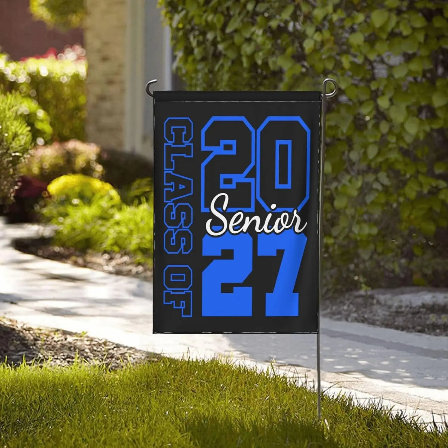 Senior 2027 Flag Class Of 2027 Garden Flag Double Sided Yard Flag,Outside Decorations yyi