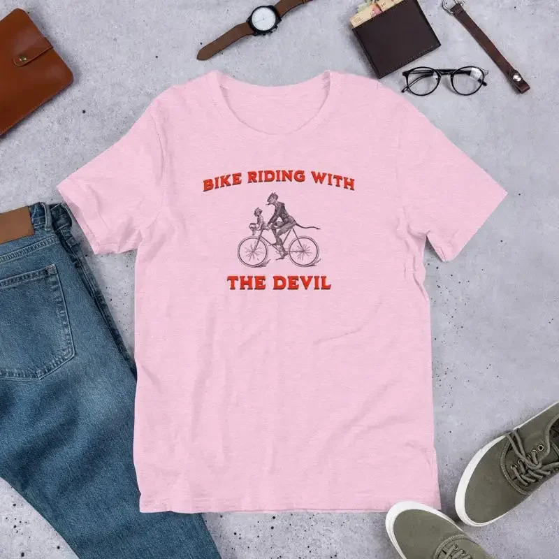 Bike Riding with the Devil T shirt Vintage Image Lover