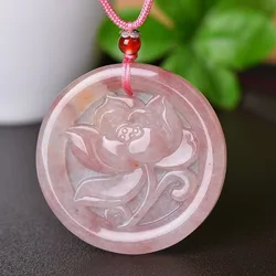 Golden Jade Flowers Bloom Fugui Lady Pendant Pendant Auspicious Necklace Sweater