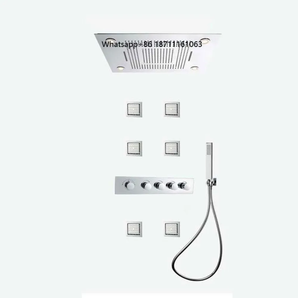 

Kaiping CUPC Big Rain,Waterfall, 4 Function Shower Bathroom Thermostatic Shower Set / Multifunction Concealed Shower