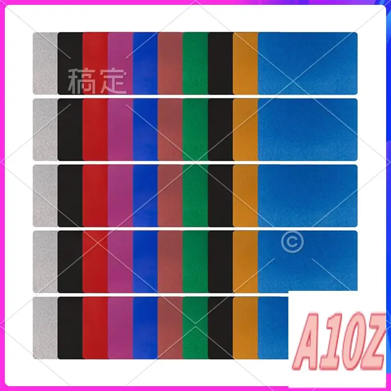 

0Z-Business Cards, 50 Pc. Engraving Blank Set, 10-Color DIY Cards. Multipurpose Metal Blanks For Home Office Customization