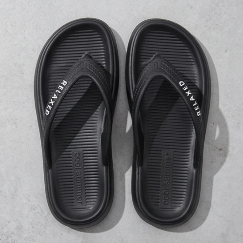 Fashion Men Flip Flops Anti-slip Soft Sole Wear-resistant Breathable Beach Comfort Couple Leisure Slippers image 4