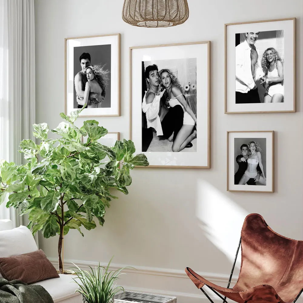 Carrie and Mr Big Poster Canvas Print Painting Wall Art Bedroom Study Studio Living Apartment Bar Room Home Decor
