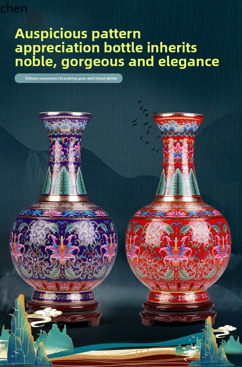 مزهرية ملونة من السيراميك LXC لتزيين غرفة المعيشة والحرف اليدوية المنزلية