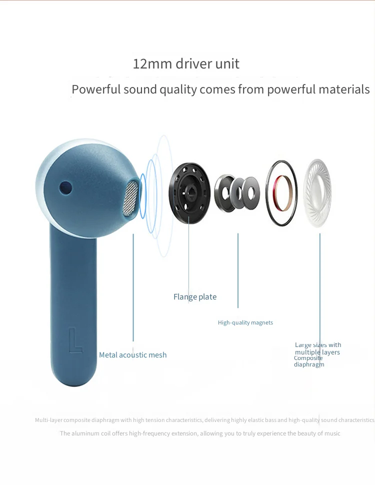 JBL tune225 True Wireless Earbuds with Charging Case for Study and Focus