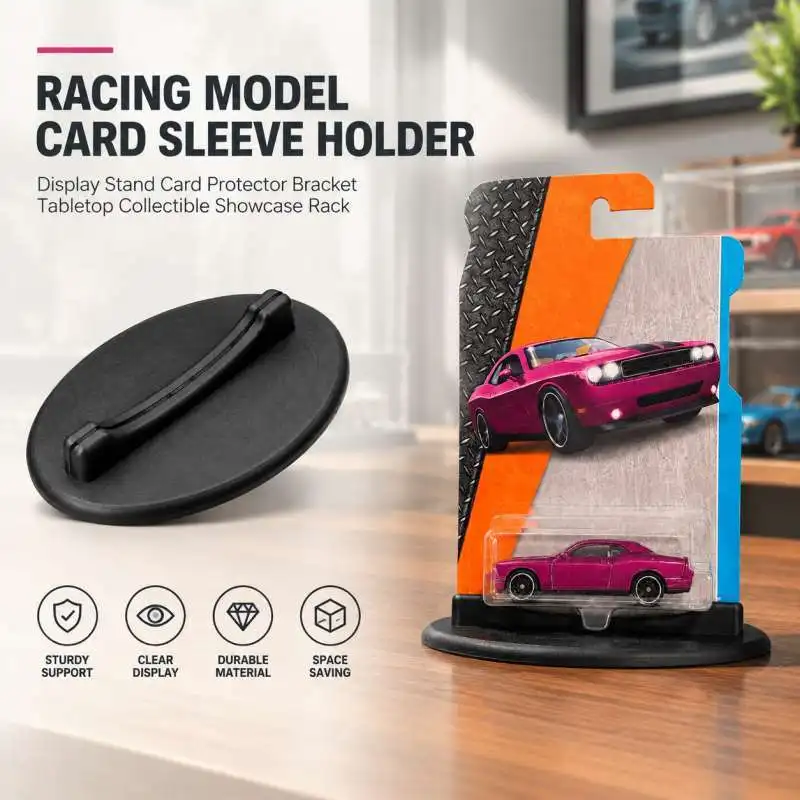 Racing Model Card Sleeve Holder Display Stand Card Protector Bracket Tabletop Collectible Showcase Rack
