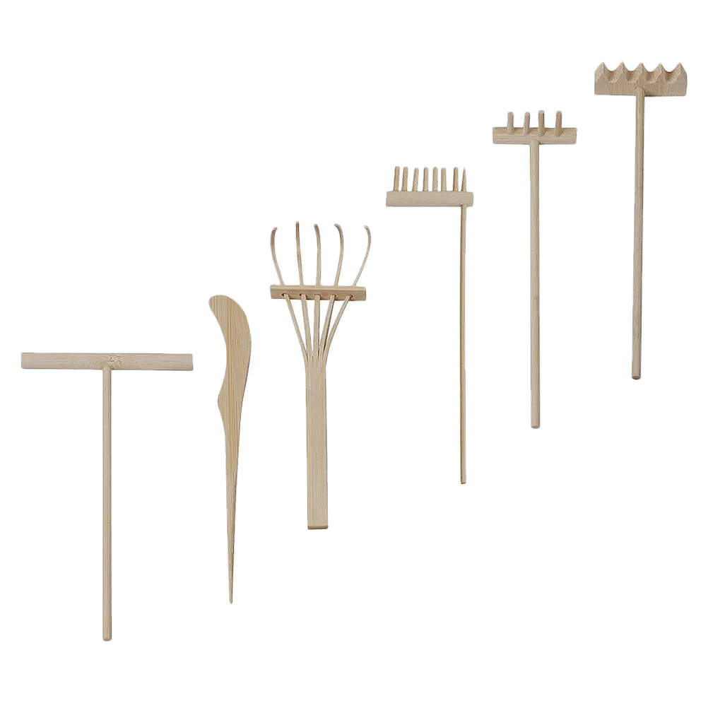 Zen Garden Rake Set – Bamboo Mini Tabletop Sand Art Tool for Dry Landscape Design & Office Desk