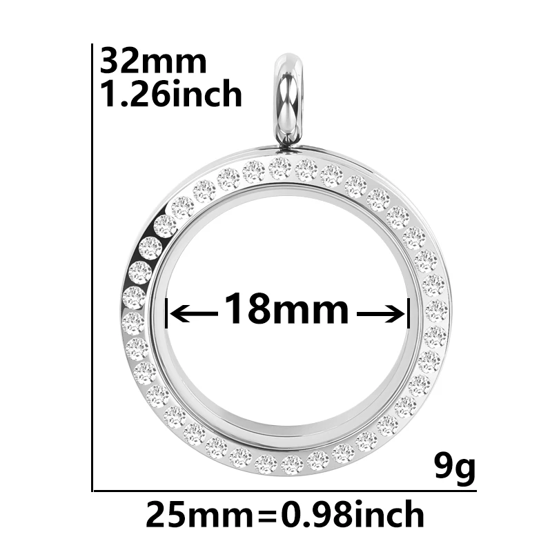 1 Stück Edelstahl zu öffnende Glasmünze Lünette Feuerbestattung Urne Medaillon Anhänger rund zuverlässig Bild Medaillon iPлон Schmuck