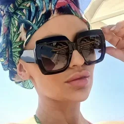 JNPCXI Oversized Square Sunglasses Women Fashion Shades UV400 Men Luxury Brand Designer Male Female Sun Glasses