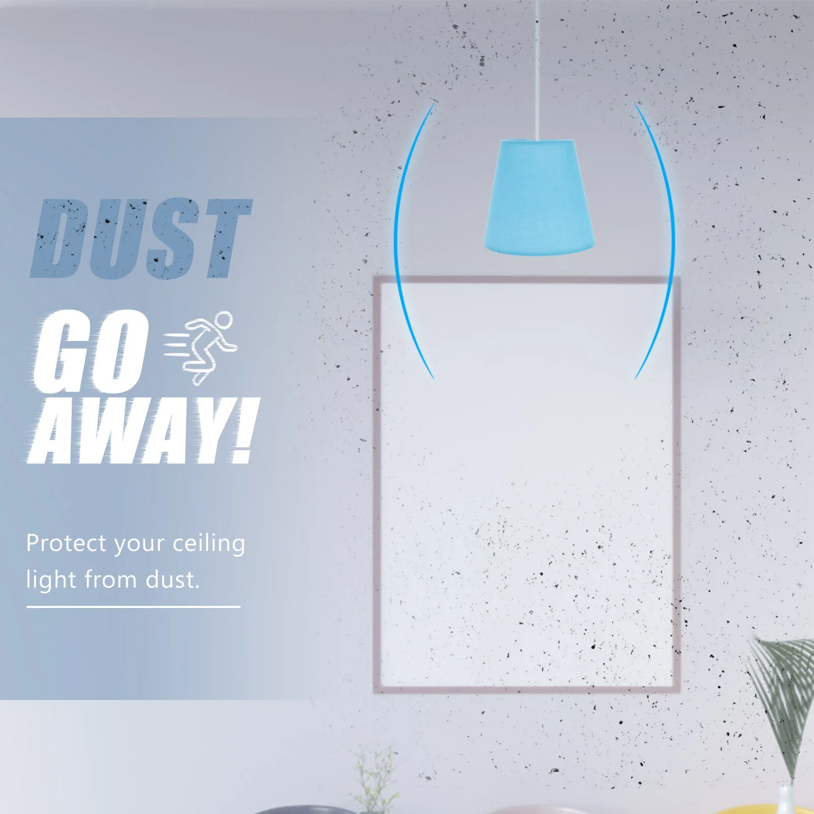 

Небесно-голубой тканевый абажур для потолочной люстры, напольной лампы, светильника для дома, смягчающий яркость и защищающий глаза