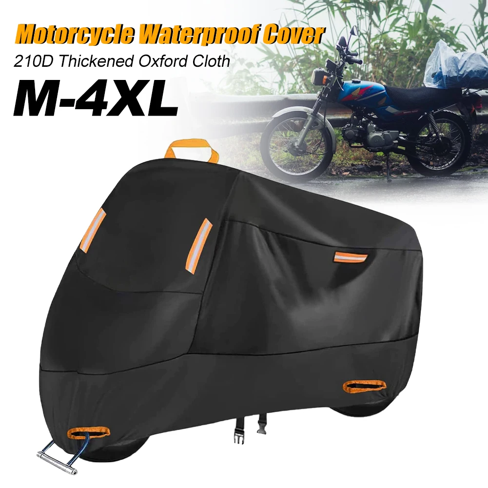 Universal Motorcycle Cover Waterproof 210D Thick Oxford Cloth Dust Rain Snow Protection Motorbike Rain Cover Sunshade UV Protect