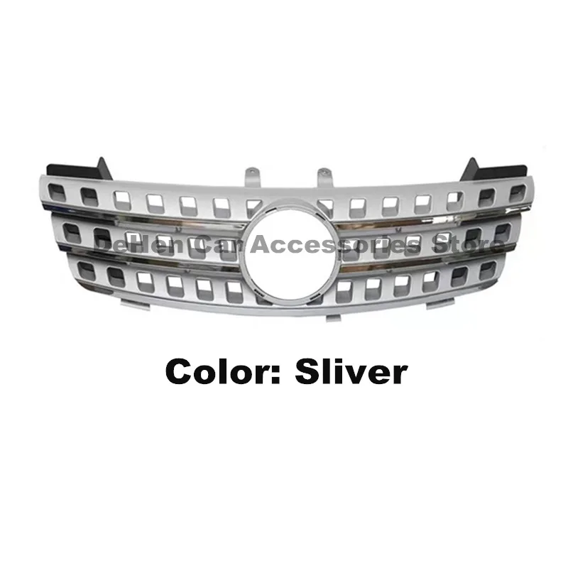 For Mercedes Benz ML Class W164 2005-2008 Car Front Bumper Mesh Upper Grill Racing Grille ML300 ML320 ML350 ML400 ML500 ML430