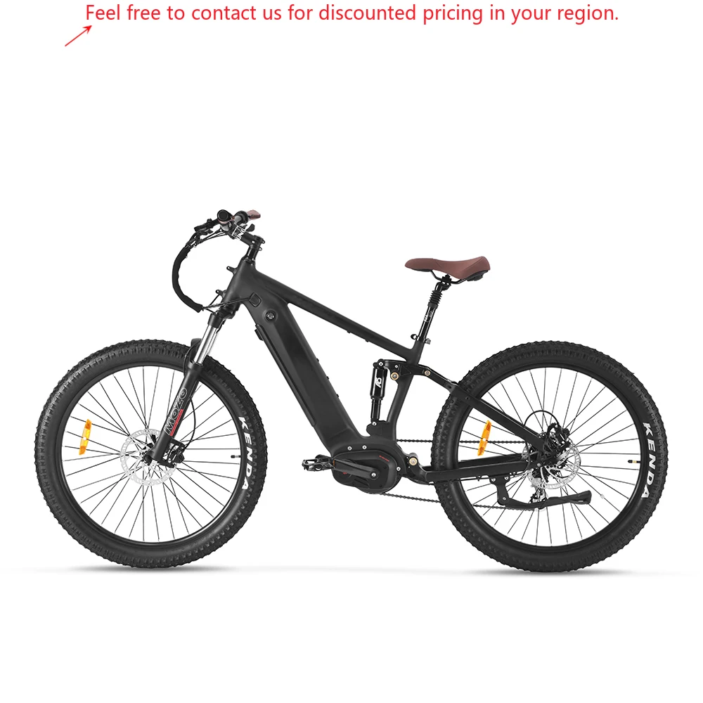 

HEZZO 27.5" Fat Tire 48v 350w 12.8ah LG Lithium Battery Mid Drive Fast Speed Puncture Proof Tire Step Thru Electric City Bike