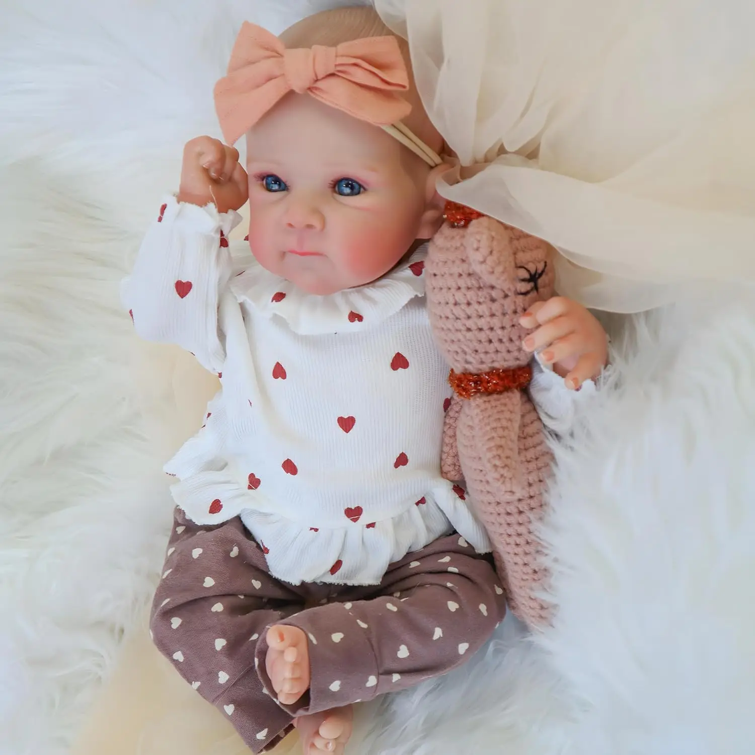 45CM Already Finished Reborn Baby Doll Bettie Soft Body Lifelike Newborn Baby Dolls 3D Skin Collectible Art Doll Bebes Reborns