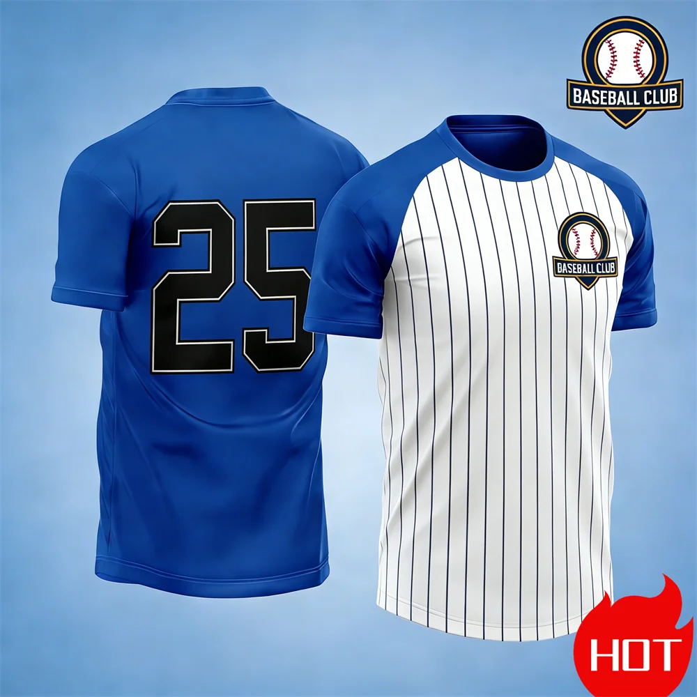 Summer  Baseball jersey T-shirt Men's Sport T-Shirt Custom numbered Outdoor Team custom T-shirt round neck Quick-dry T-shirt top