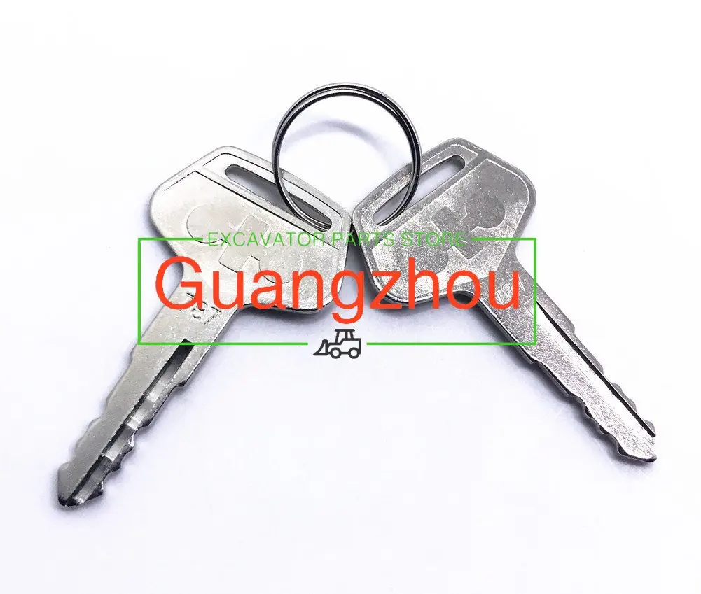2pcs/lot  Silver 787 Ignition Keys for Komatsu Heavy Equipment Excavator Dozer Loader New