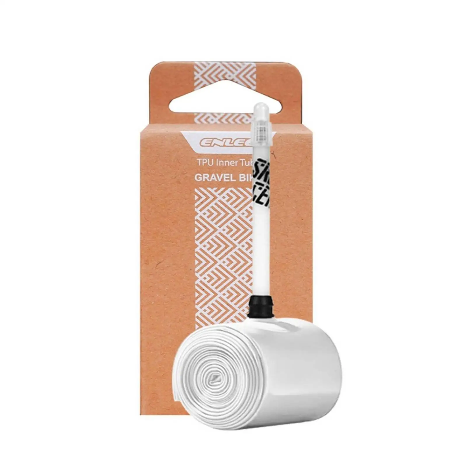 Road Bike Inner Tube TPU Translucent White Air Chamber with Guarding Cap for Daily Commute Training Use