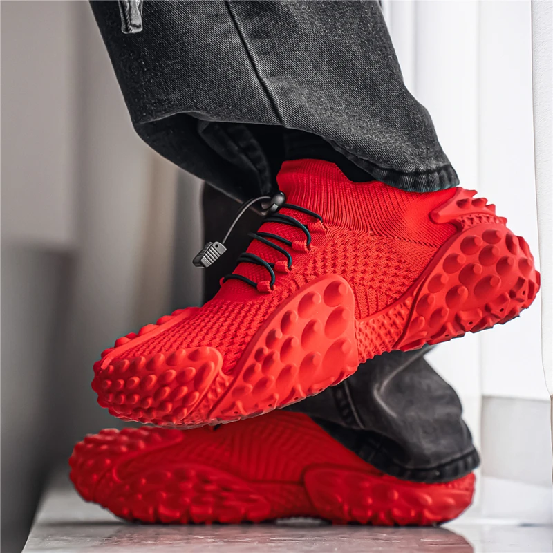 

Men's Shoes, Summer Breathable Mesh Casual Sports Shoes, Lightweight Non-Slip Outdoor Dad Shoes, Socks Shoes, Trendy Shoes