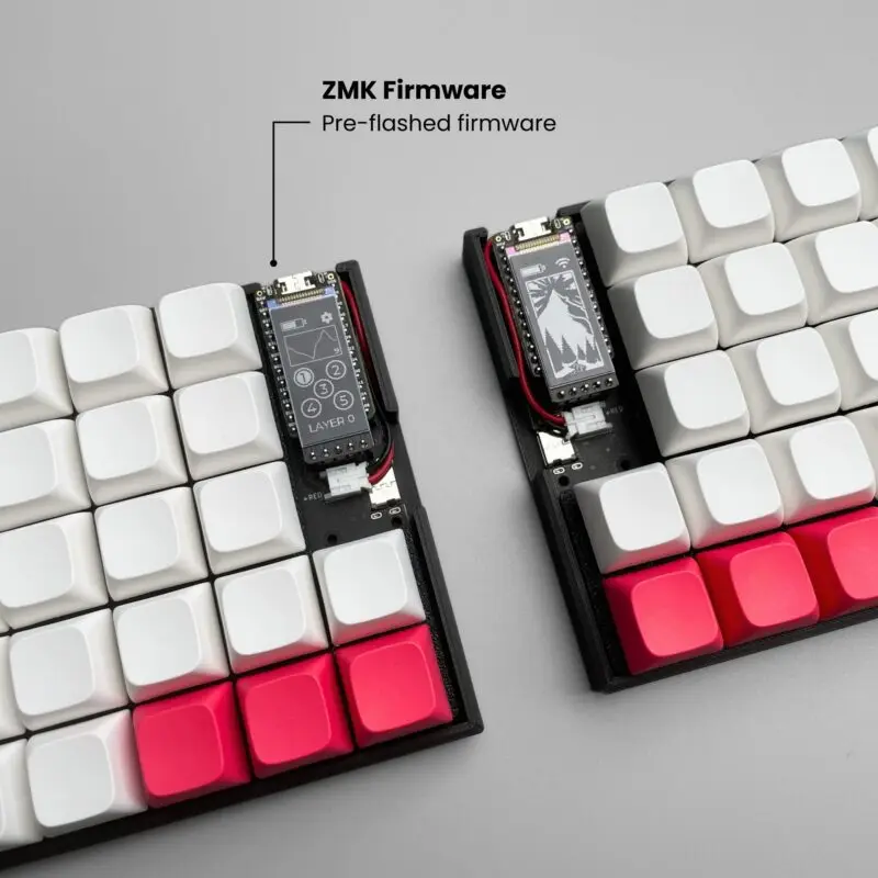Kit Keyboard Mekanik FelixKeeb Split Baru, Custom Nirkabel/Kabel, RP2040 Hot-swap, Layar Nice View, Ergonomis Zmk