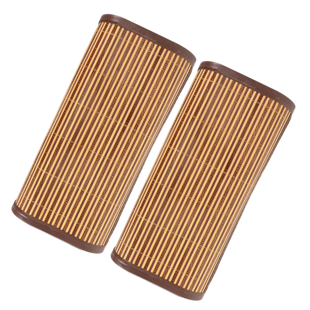 

2Pcs Cooling Bamboo Pillow Hollow Design Breathable Neck Support Pillow for Sleeping Sauna Cylindrical Headrest Summer Comfort