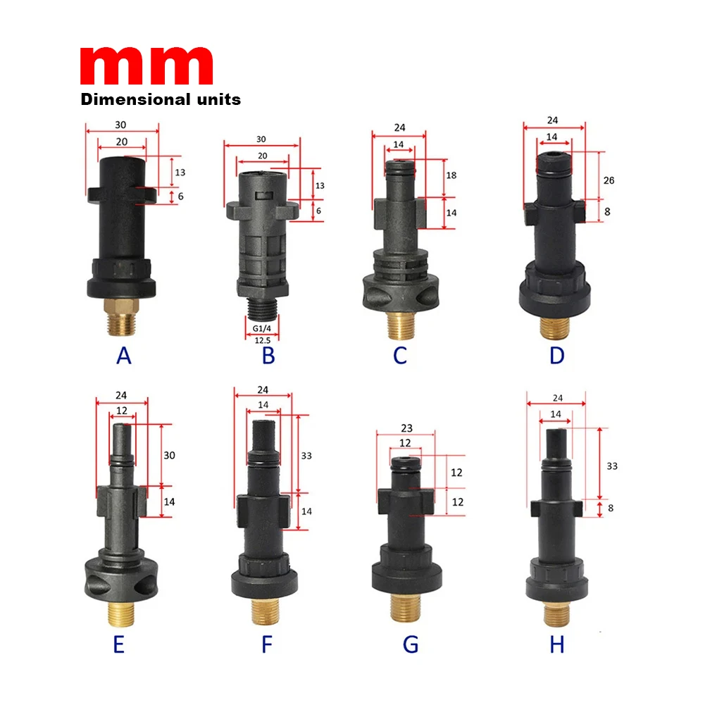 1P For Karcher AR Bosch Sun Joe Sterwins Foam Nozzle Snow Foam Lance Foam Cannon Adapter Plastic Bayonet Fitting Pressure Washer