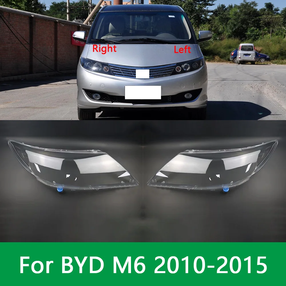 For BYD M6 2010-2015 Front Headlight Cover Transparent Lampshade Lamp Lens Headlamp Shell Plexiglass Auto Replacement Parts