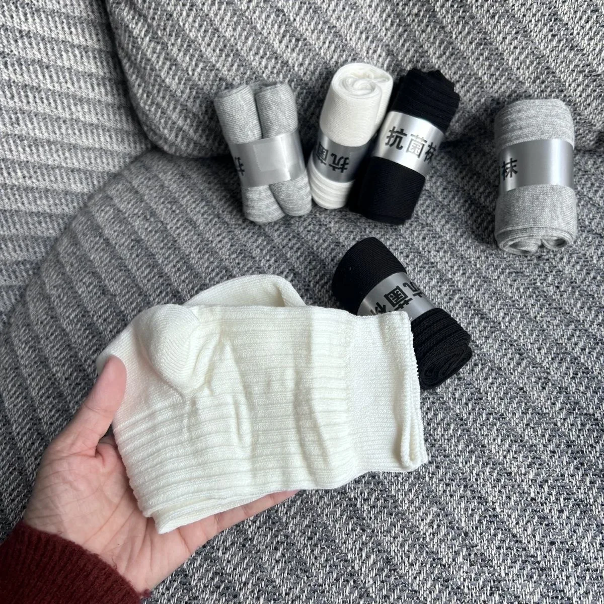 Breathable unisex short tube socks, antibacterial, pure cotton, odor proof, men's socks, sweat absorbing socks, cotton socks, a