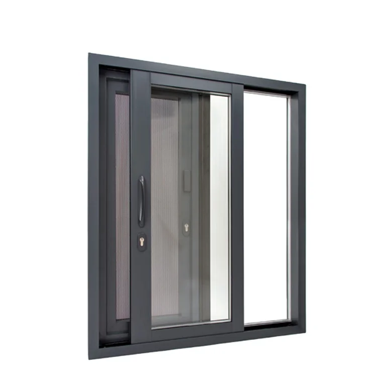 

Latest Modern Sliding Window Sections Grill Design Tempered Glass Commercial French Aluminium Double Glass Office Sliding Window