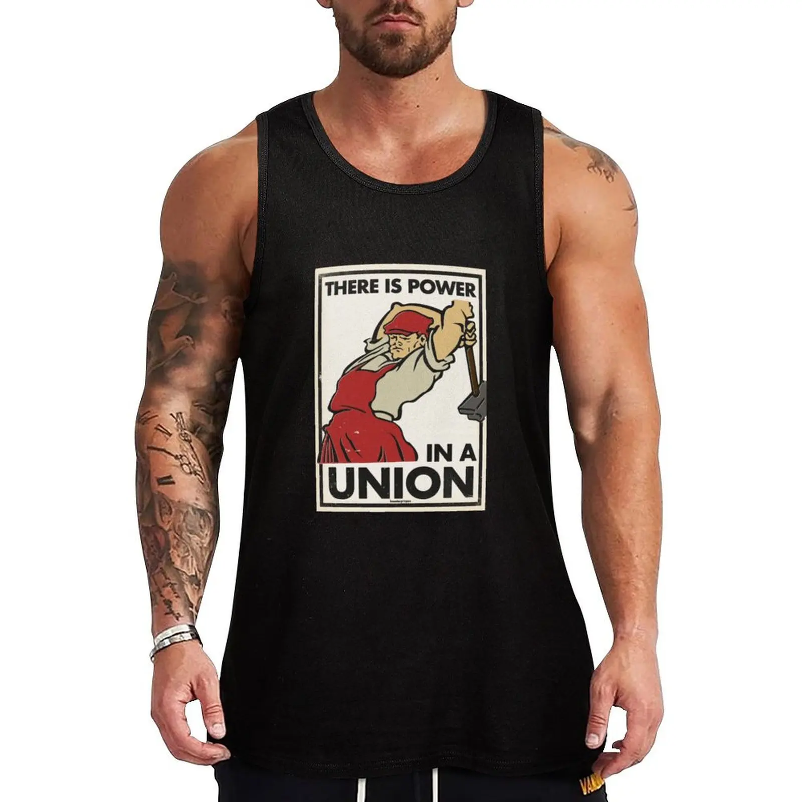There Is Power in a Union Tank Top Outdoor Casual Tank Top Loose Sleeveless Summer Tee