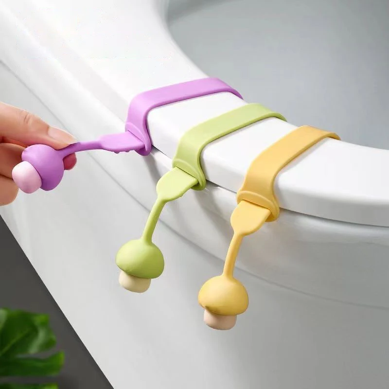 

4PCS Toilet Flipper Silicone Lift Toilet Lid Toilet Seat Pull Ring Sanitary and Anti Dirt Hand Toilet Accessories