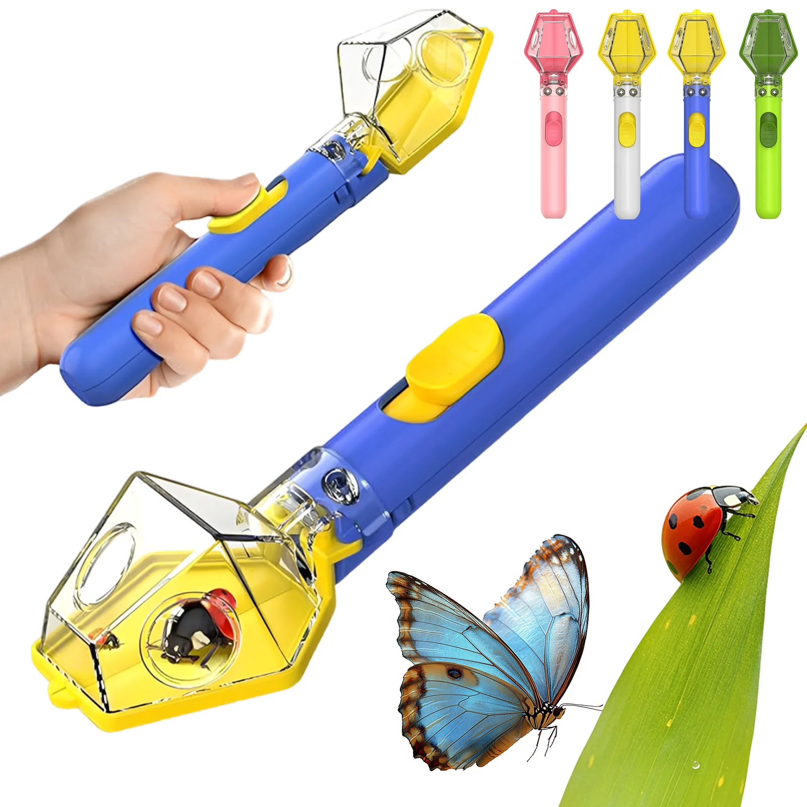 Multifunctional Portable Insect Catcher Safe Release Mechanism Push Type Handheld Insect Trap Comfortable Grip Garden Accessory