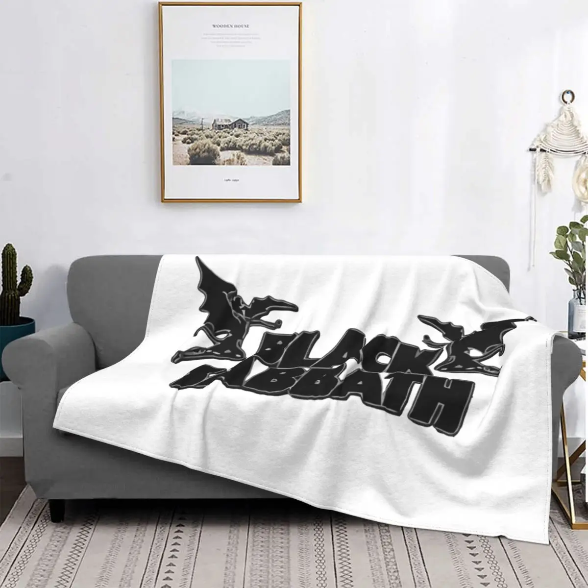 Start The Job Heavy Music Blanket Cover Black Musical Sabbath Group Wool Throw Blankets Couch Decoration Lightweight Bedspread