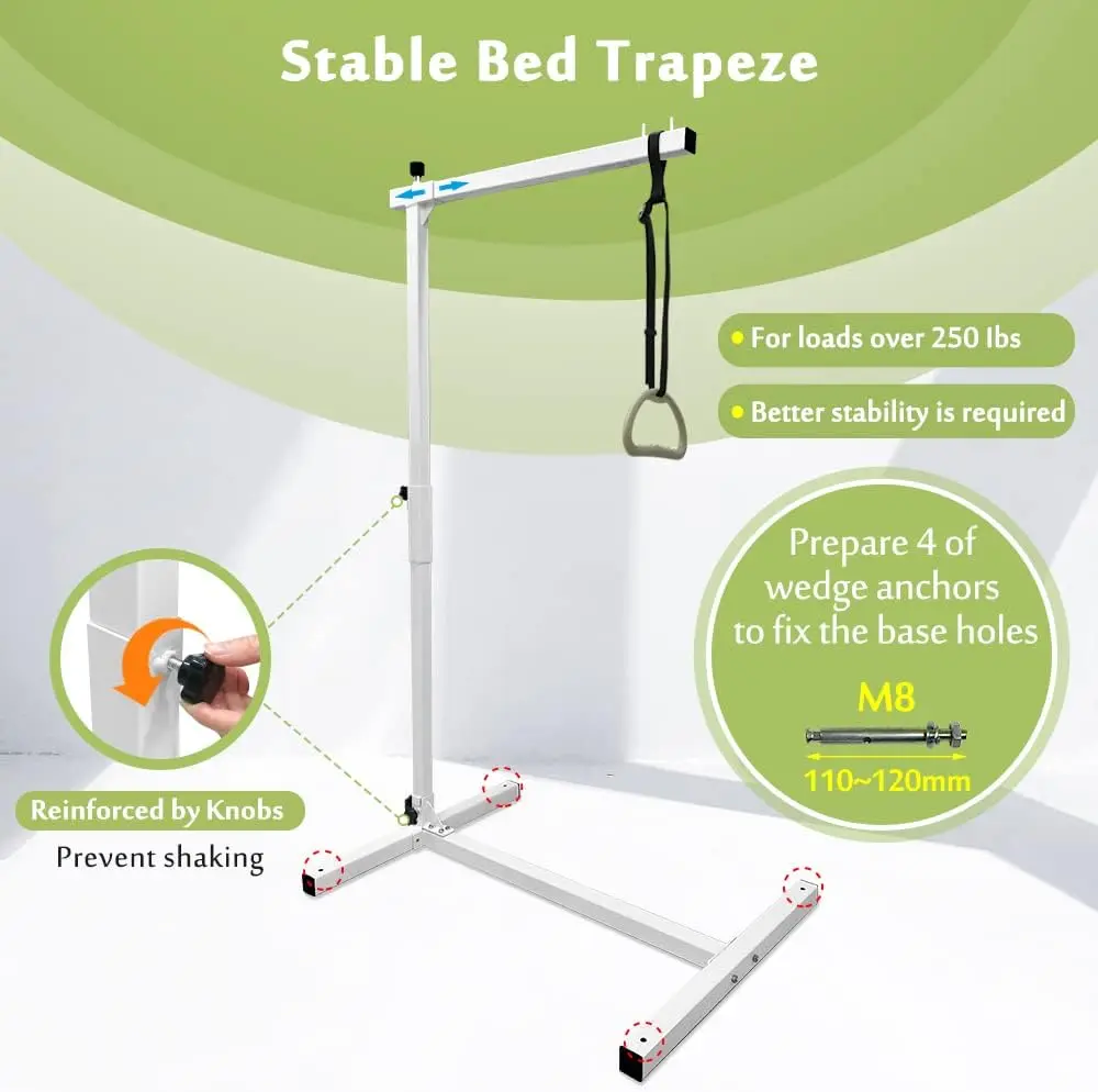 Trapeze Bar for Bed Mobility Aids, Bedside Pull Up Bar, Bed Lift for Elderly Seniors Transfer Rail, Medical Trapeze for Hospital