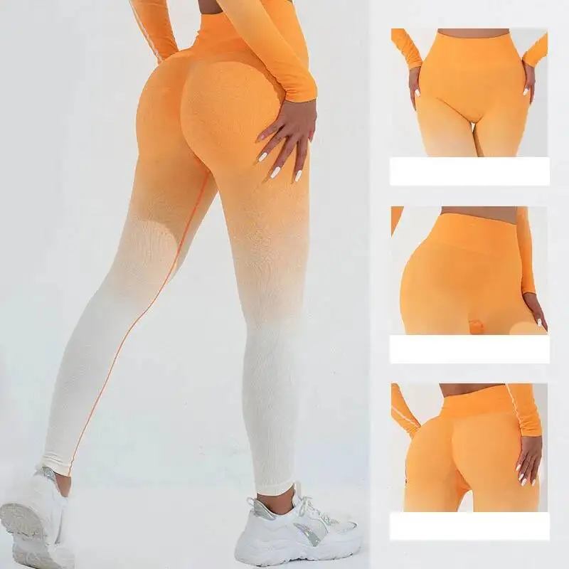 

Seamless Gradient Yoga Pants Fiess Tie Dye Sport Leggings Women Breathable Sweatpants High Waist Workout Gym Clothes